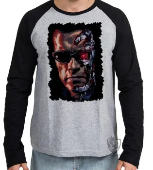 Camiseta manga longa Infantil ou Adulto exterminador do futuro terminator 3 maquinas - Foto 2