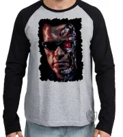 Camiseta manga longa Infantil ou Adulto exterminador do futuro terminator 3 maquinas - Foto 2