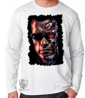 Camiseta manga longa Infantil ou Adulto exterminador do futuro terminator 3 maquinas - Foto 3