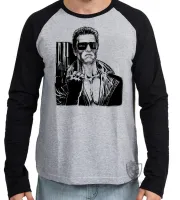 Camiseta manga longa Infantil ou Adulto exterminador do futuro terminator arnold schwarzenegger - Foto 2