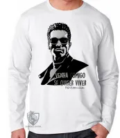 Camiseta manga longa Infantil ou Adulto Exterminador do Futuro venha comigo - Foto 3