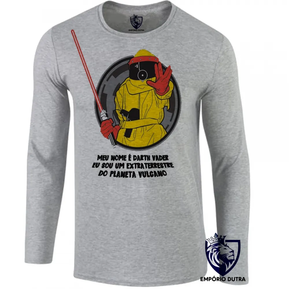 Camiseta manga longa Infantil ou Adulto de volta futuro darth vulcano Imagem