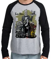 Camiseta manga longa Infantil ou Adulto Família Addams pintura seriado - Foto 3