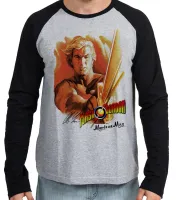 Camiseta manga longa Infantil ou Adulto Flash Gordon morte ao ming - Foto 3