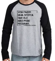 Camiseta manga longa Infantil ou Adulto Frase filme poderoso chefão The Godfather - Foto 2