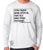 Camiseta manga longa Infantil ou Adulto Frase filme poderoso chefão The Godfather - Foto 3