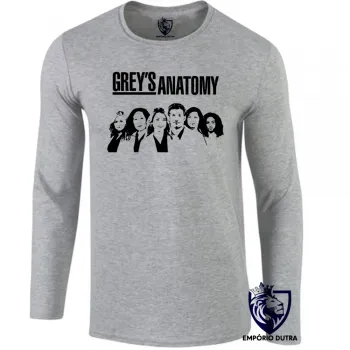 Camiseta manga longa Infantil ou Adulto Greys Anatomy seriado medico