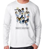 Camiseta manga longa Infantil ou Adulto Greys Anatomy seriado medico - Foto 3