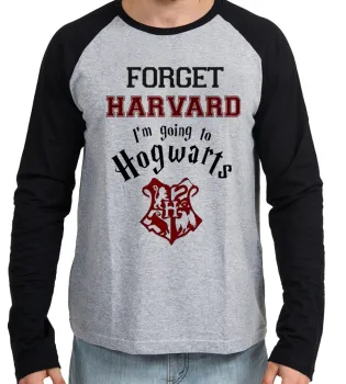 Camiseta manga longa Infantil ou Adulto harry potter hogwarsts harvard forget - Foto 2