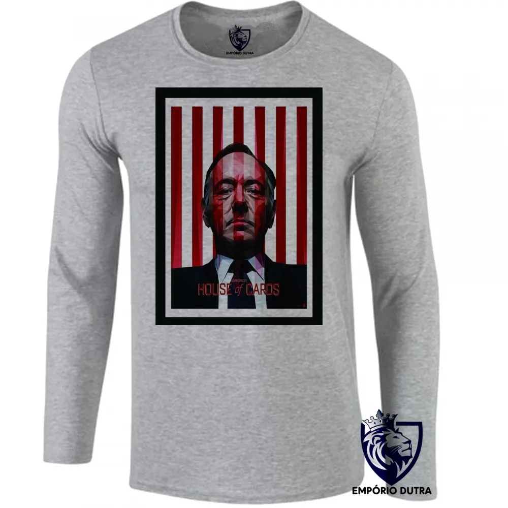 Camiseta manga longa Infantil ou Adulto House of Cards Imagem