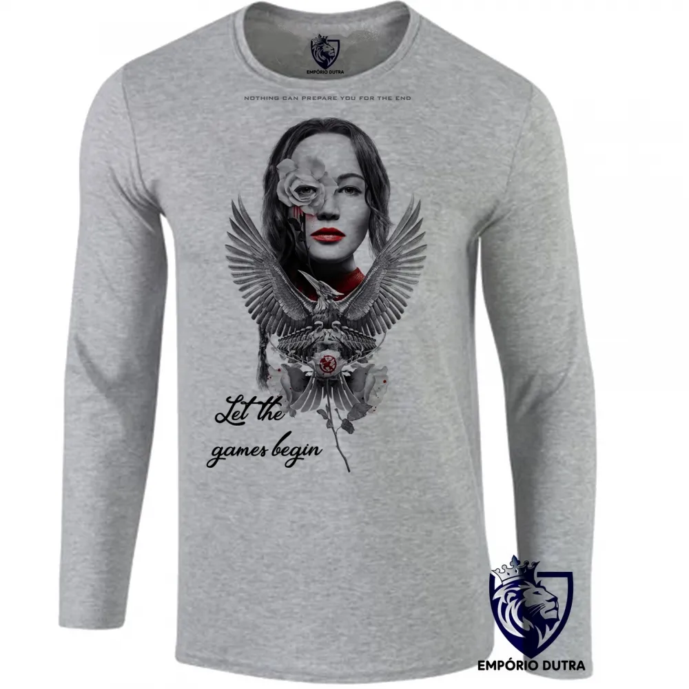 Camiseta manga longa Infantil ou Adulto jogos vorazes Imagem