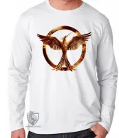 Camiseta manga longa Infantil ou Adulto Jogos Vorazes tordo dourado - Foto 3