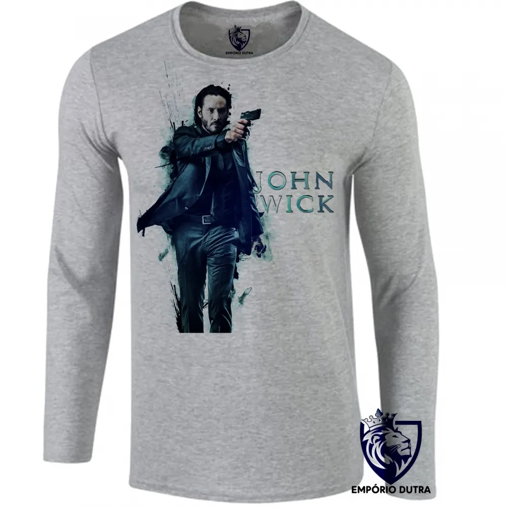 Camiseta manga longa Infantil ou Adulto John Wick