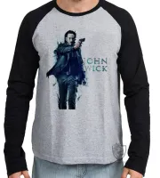 Camiseta manga longa Infantil ou Adulto John Wick - Foto 2