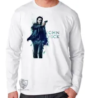 Camiseta manga longa Infantil ou Adulto John Wick - Foto 3