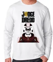 Camiseta manga longa Infantil ou Adulto judge dredd juiz Sylvester Stallone - Foto 3