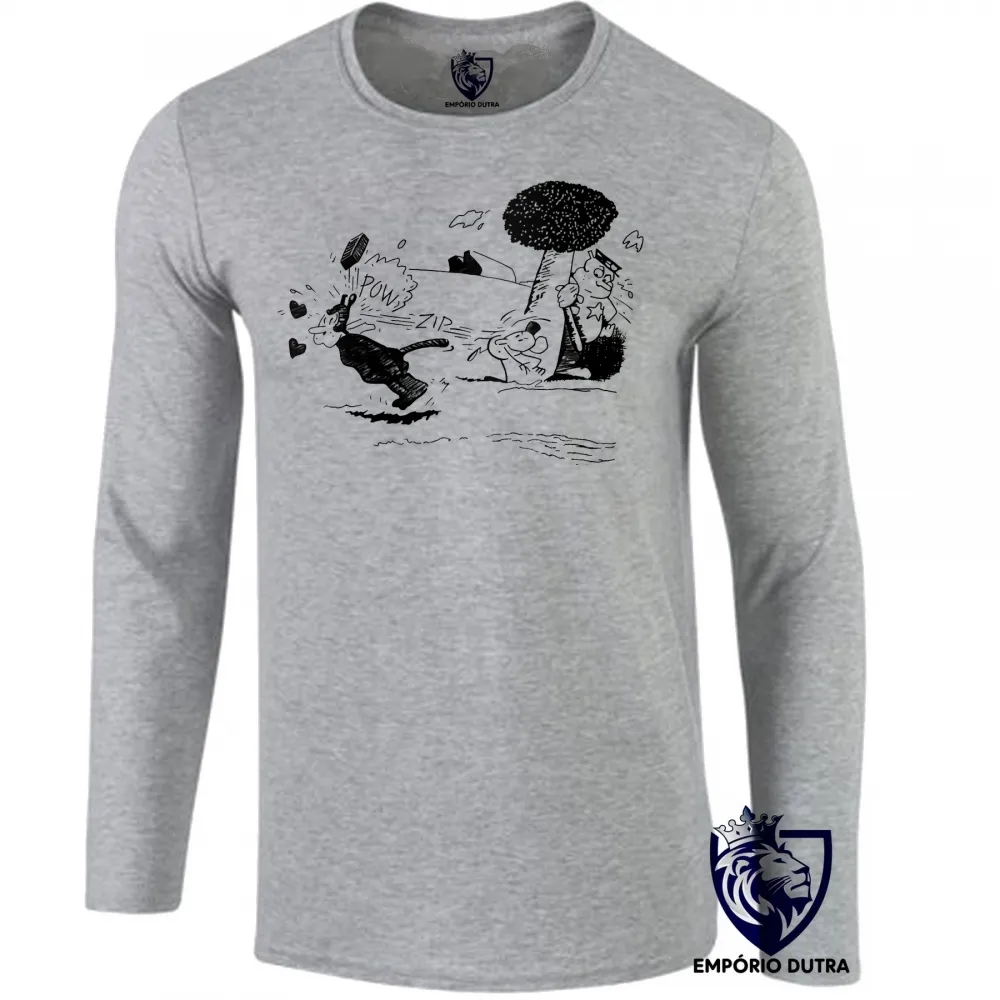 Camiseta manga longa Infantil ou Adulto Krazy Kat pulp fiction samuel