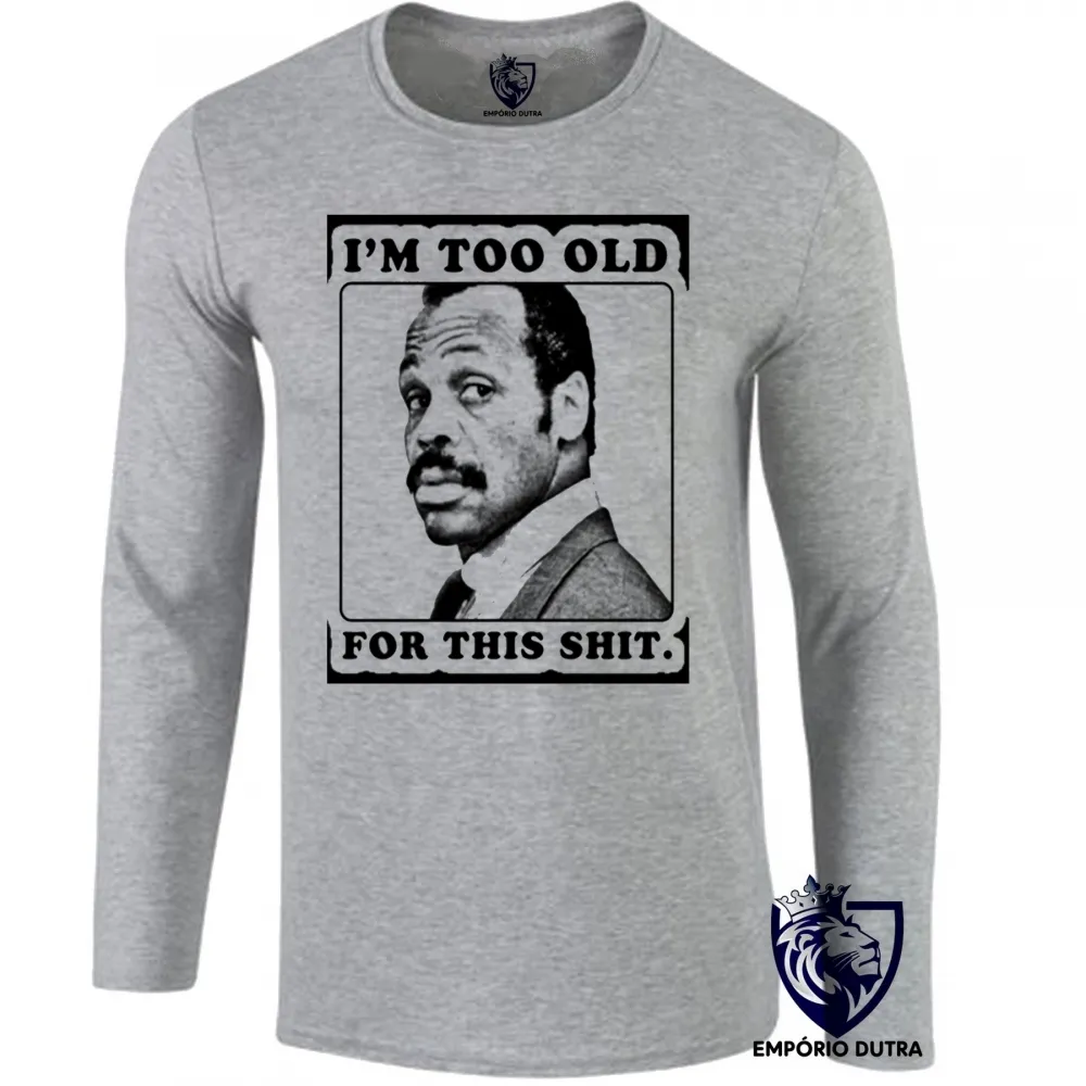 Camiseta manga longa Infantil ou Adulto Máquina Mortífera Danny Glover