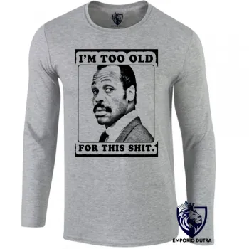 Camiseta manga longa Infantil ou Adulto Máquina Mortífera Danny Glover