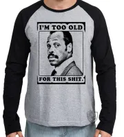 Camiseta manga longa Infantil ou Adulto Máquina Mortífera Danny Glover - Foto 3