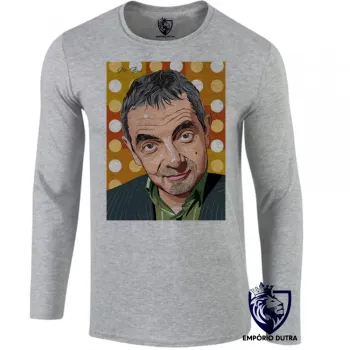 Camiseta manga longa Infantil ou Adulto Mister Bean bolinhas