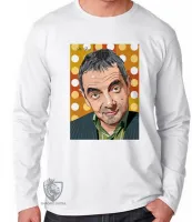 Camiseta manga longa Infantil ou Adulto Mister Bean bolinhas - Foto 3