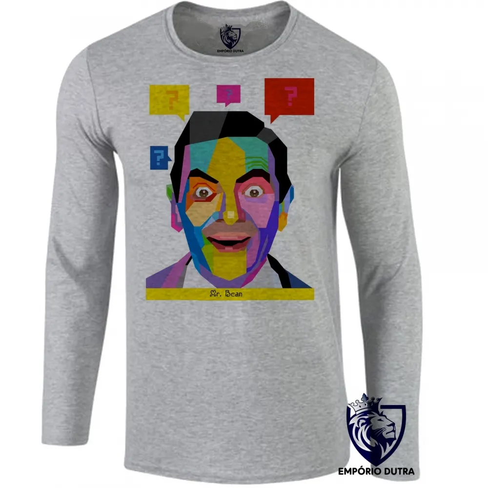 Camiseta manga longa Infantil ou Adulto Mister Bean comédia