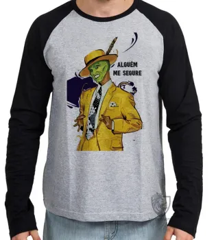 Camiseta manga longa Infantil ou Adulto O máscara terno amarelo - Foto 2