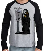 Camiseta manga longa Infantil ou Adulto Pânico terror Hello Cindy telefone orelhão - Foto 3