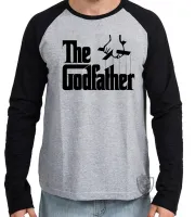 Camiseta manga longa Infantil ou Adulto poderoso chefão the godfather mafia italiana - Foto 2