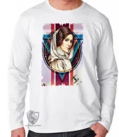 Camiseta manga longa Infantil ou Adulto Princesa Leia Organa Star Wars - Foto 2