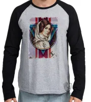 Camiseta manga longa Infantil ou Adulto Princesa Leia Organa Star Wars - Foto 3