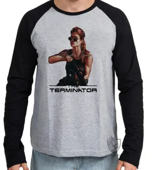 Camiseta manga longa Infantil ou Adulto Sarah Connor exterminador do futuro - Foto 2