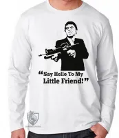 Camiseta manga longa Infantil ou Adulto Scarface Poderoso chefão - Foto 2