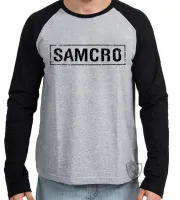 Camiseta manga longa Infantil ou Adulto SOA  Samcro sons of anarchy anarquia - Foto 3