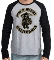 Camiseta manga longa Infantil ou Adulto SOA  Samcro sons of anarchy anarquia - Foto 4