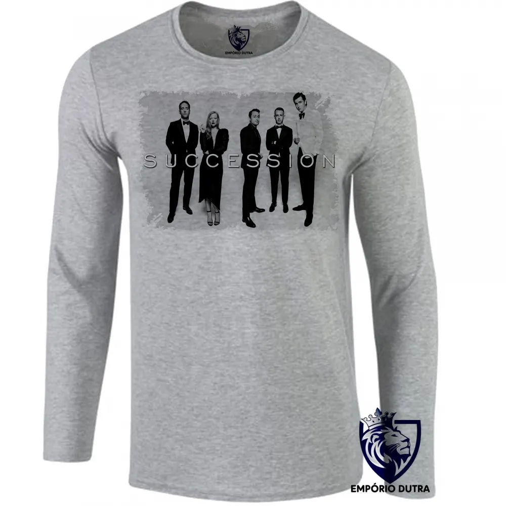 Camiseta manga longa Infantil ou Adulto Succession serie seriado