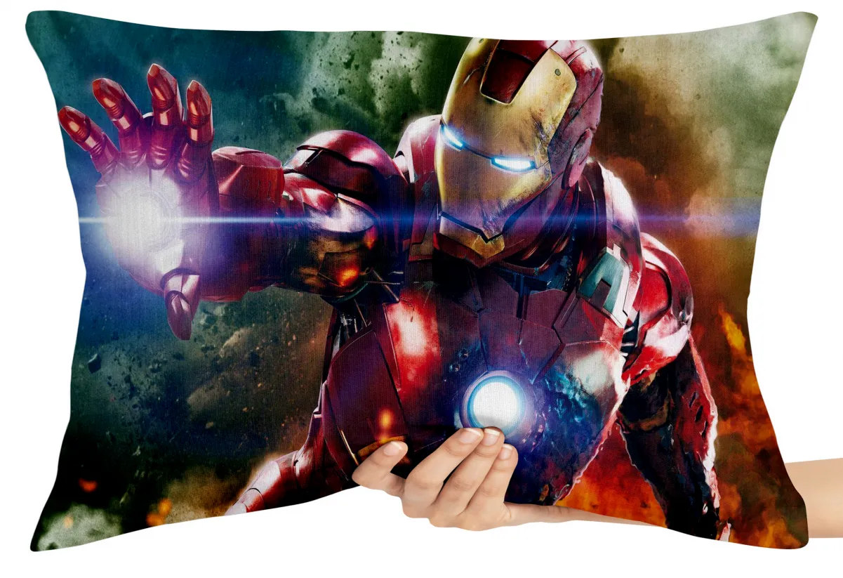 Capa de Almofada ou Travesseiro Homem de Ferro mão luz