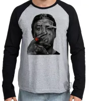 Camiseta manga longa Infantil ou Adulto Sylvester Stallone rambo os Mercenarios charuto - Foto 2