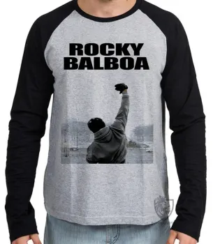 Camiseta manga longa Infantil ou Adulto Sylvester Stallone rambo rocky balboa - Foto 2