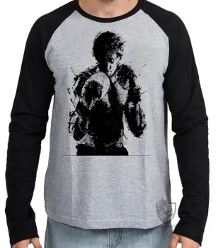 Camiseta manga longa Infantil ou Adulto Sylvester Stallone rocky balboa boxe - Foto 2