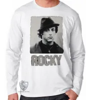 Camiseta manga longa Infantil ou Adulto Sylvester Stallone rocky balboa - Foto 3