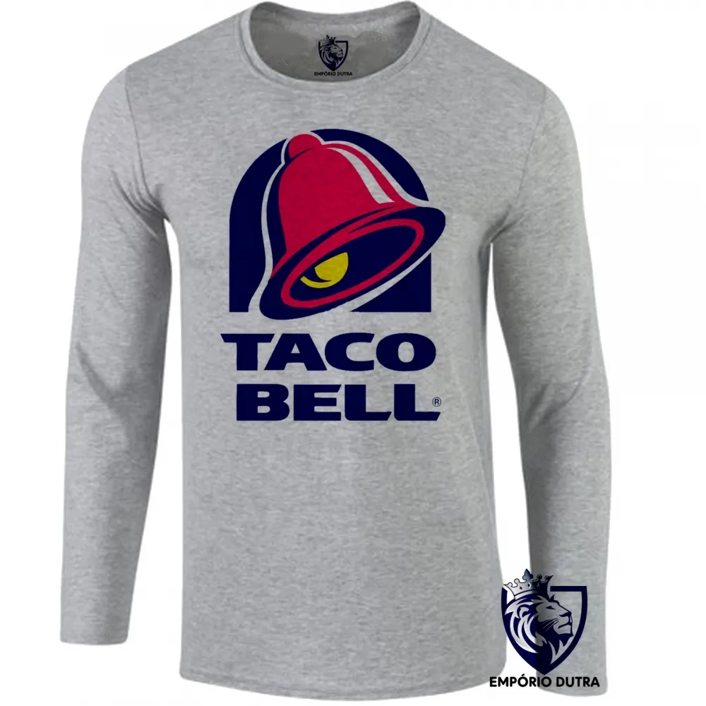Camiseta manga longa Infantil ou Adulto Taco Bell restaurante demolidor