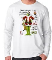 Camiseta manga longa Infantil ou Adulto The Grinch Lixo Luxo natal presentes - Foto 3