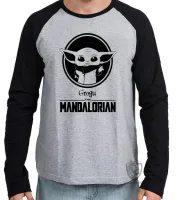 Camiseta manga longa Infantil ou Adulto The Mandalorian baby Grogu - Foto 2