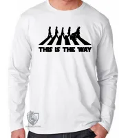 Camiseta manga longa Infantil ou Adulto The Mandalorian Beatles - Foto 3