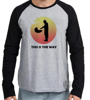 Camiseta manga longa Infantil ou Adulto The Mandalorian dedo bebê - Foto 2