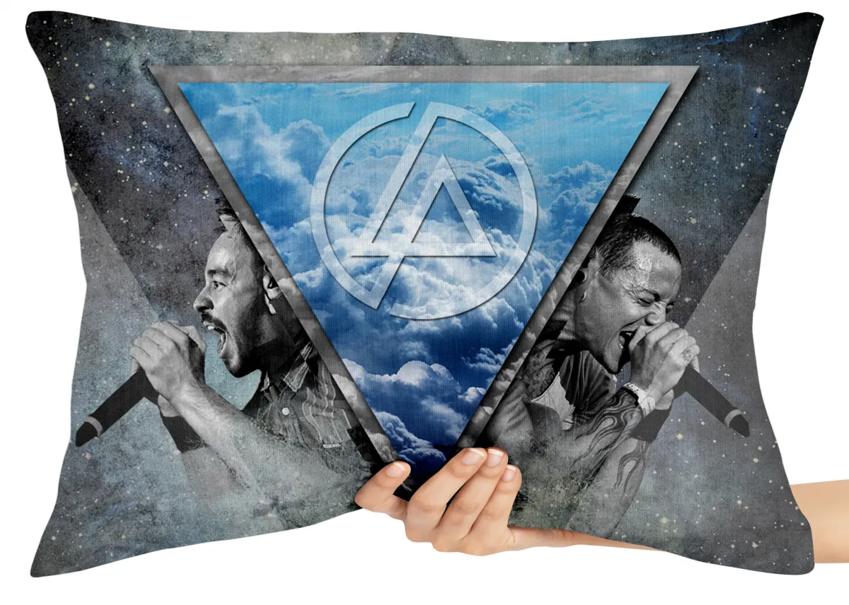 Capa de Almofada ou Travesseiro Linkin Park cantando