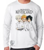 Camiseta manga longa Infantil ou Adulto The Promised Neverland - Foto 2