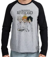 Camiseta manga longa Infantil ou Adulto The Promised Neverland - Foto 3